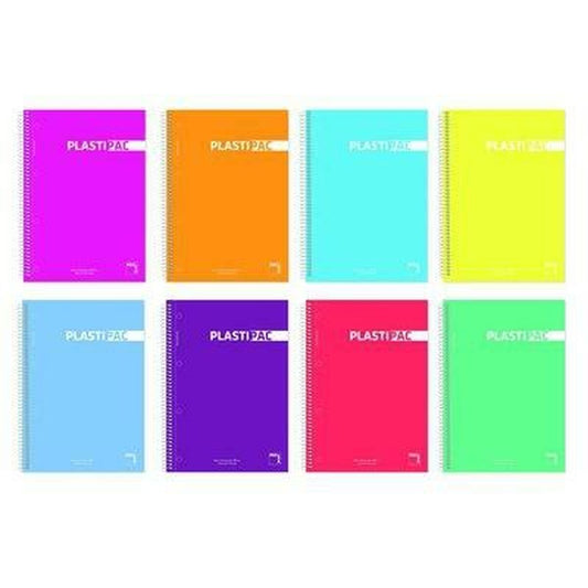 Notebook Pacsa Plastipac Multicolour Din A4 80 Sheets 21,5 x 31,5 cm 5 Pieces-0