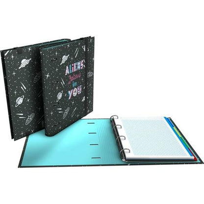 Ring binder Grafoplas Carpebook Aliens Black A4 (2 Units)-1