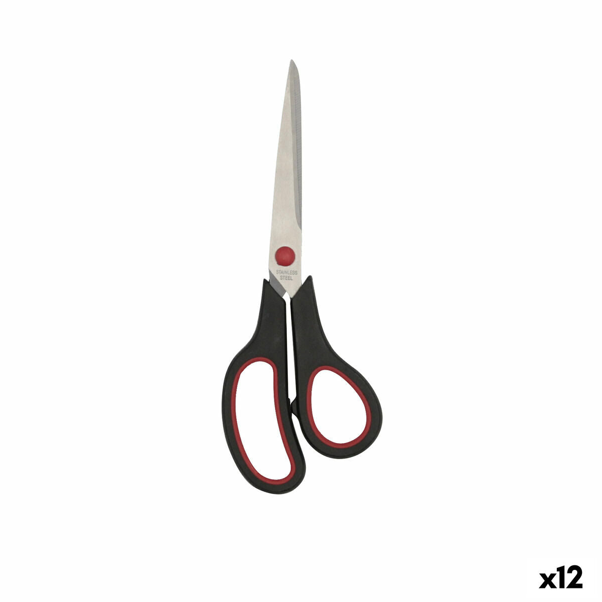 Kitchen Scissors Quid Rico Black Red Metal 21 cm (12 Units)-0