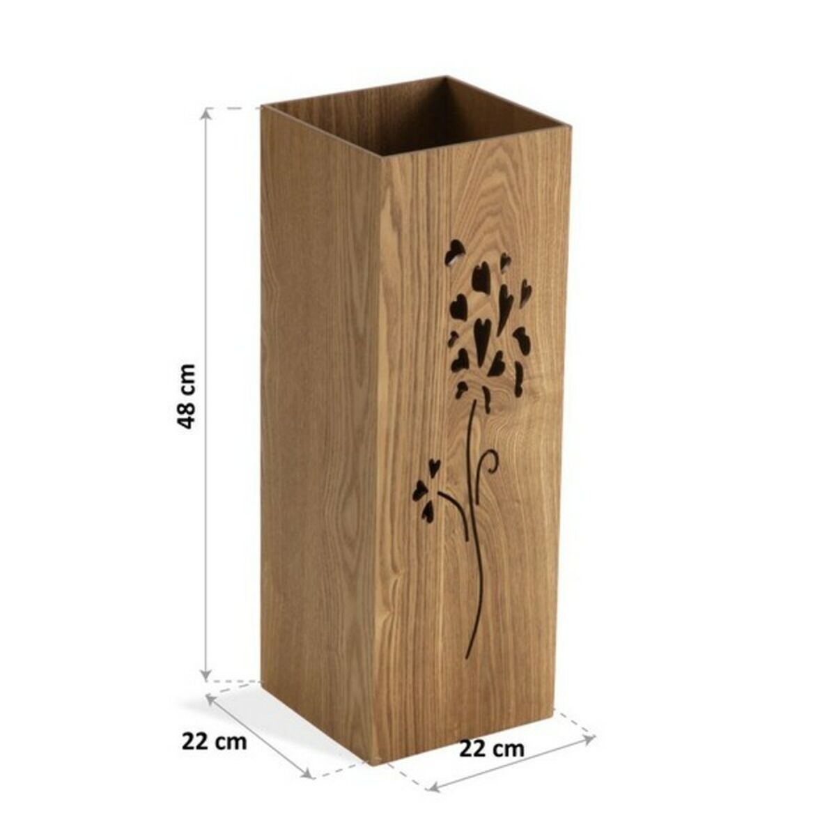Umbrella stand Flowers MDF Wood (22 x 48 x 22 cm)-1