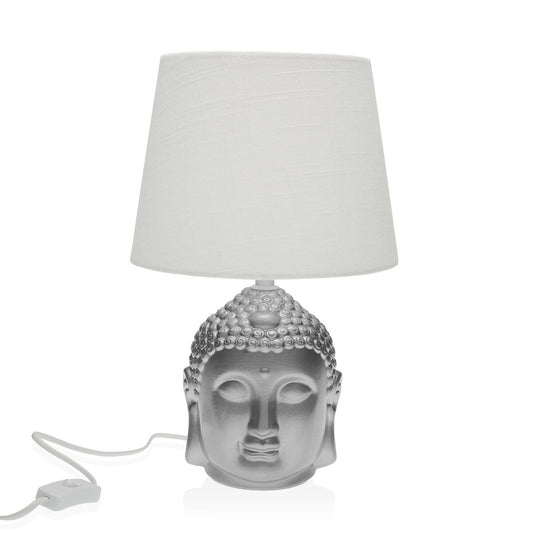 Desk lamp Versa Silver Buddha Porcelain (21 x 33 x 21 cm)-0