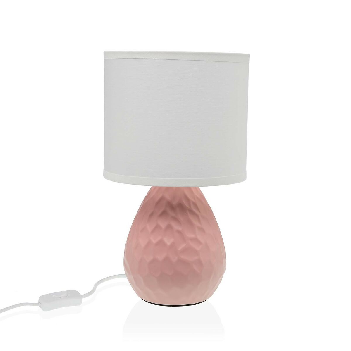 Desk lamp Versa Pink White Ceramic 40 W 15,5 x 27,5 cm-0