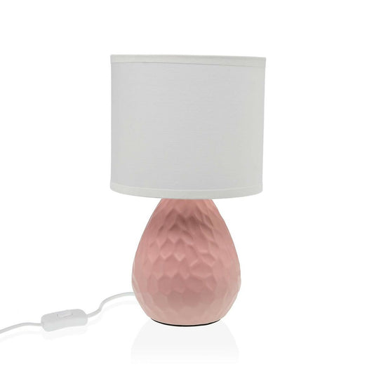 Desk lamp Versa Pink White Ceramic 40 W 15,5 x 27,5 cm-0