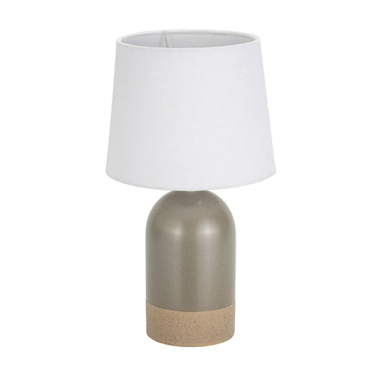 Desk lamp Versa Duo Linen Ceramic 40 W 18 x 32,5 cm-0