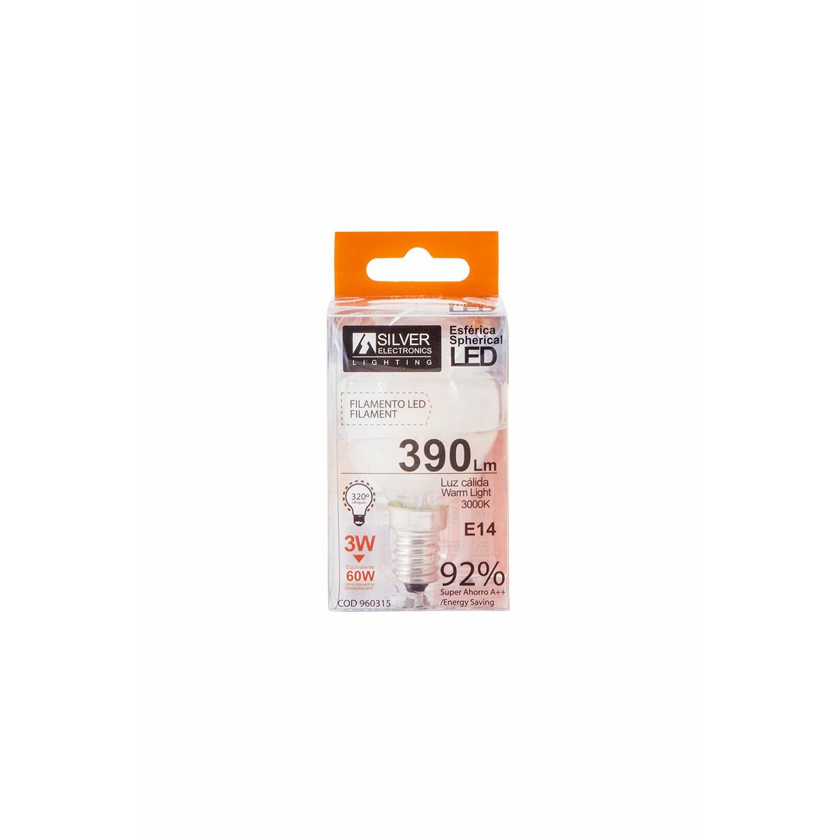 LED lamp Silver Electronics 960315 3W E14 3000K-1
