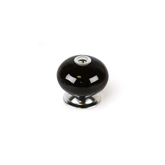 Doorknob Rei e517 Black Metal Ø 40 x 36 mm 4 Pieces-0