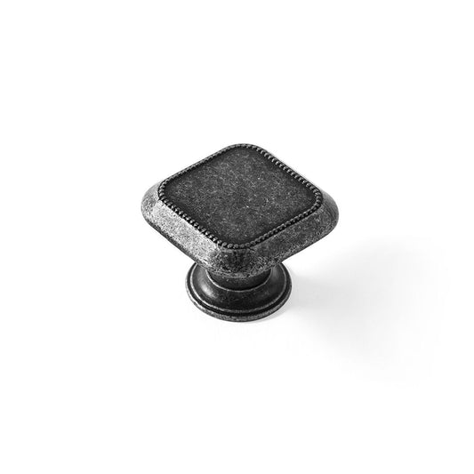 Doorknob Rei 3120 Silver Metal Worn 30 x 30 mm 4 Pieces-0