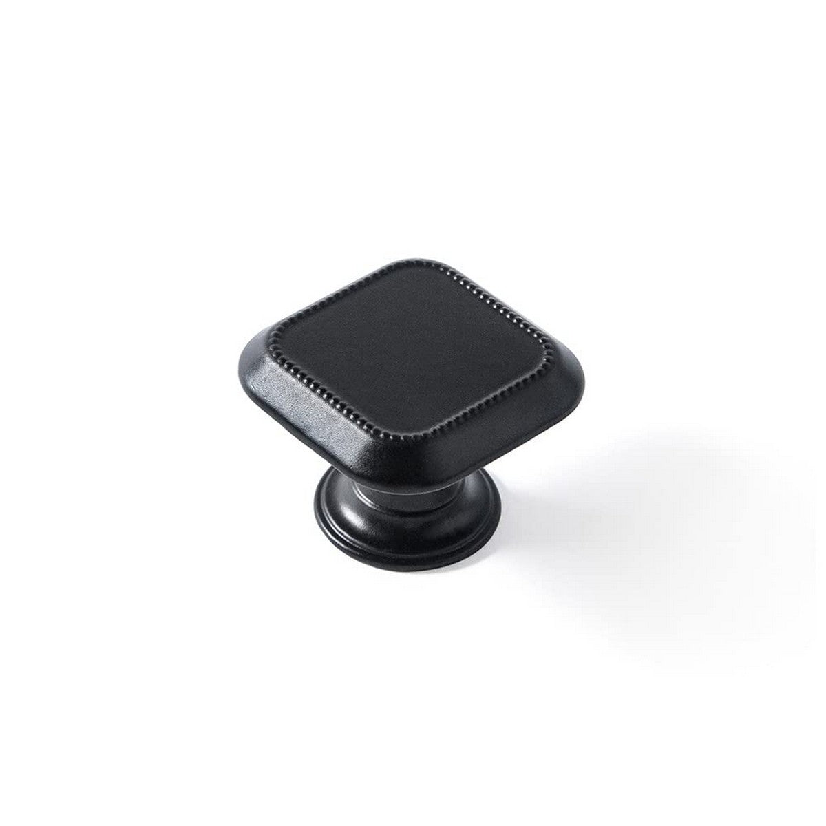 Doorknob Rei Black Matte back Metal 30 x 30 mm 4 Pieces-0