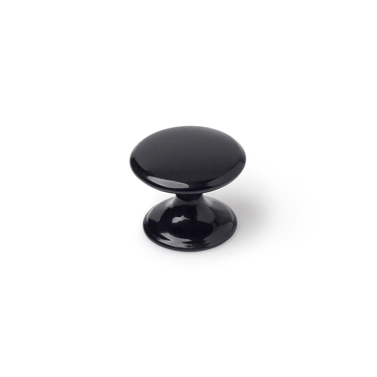 Doorknob Rei 756 Black Metal Ø 33 x 27 mm 4 Pieces-0