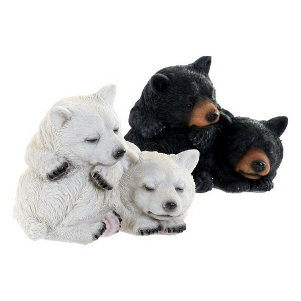 Decorative Figure DKD Home Decor White Black 14,5 x 14,5 x 11 cm Resin (2 Units)-2