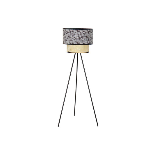 Floor Lamp DKD Home Decor Natural Black Metal Palms Polyester Colonial (60 x 60 x 129 cm)-0