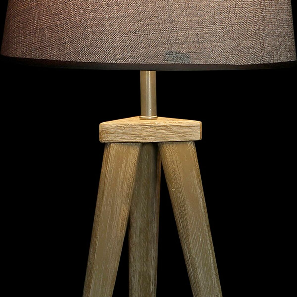 Desk lamp DKD Home Decor Sheet Grey Brown Linen 250 V 60 W Pinewood (30 x 30 x 57.5 cm) (2 pcs)-1