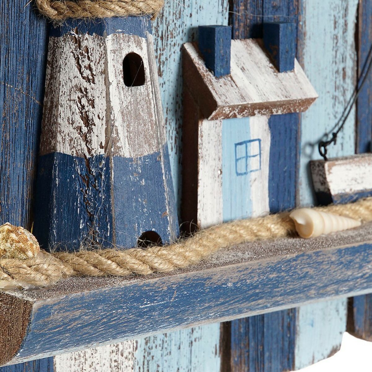 Wall Decoration DKD Home Decor Headlight Mediterranean Fir (36.5 x 6.5 x 29.5 cm)-2