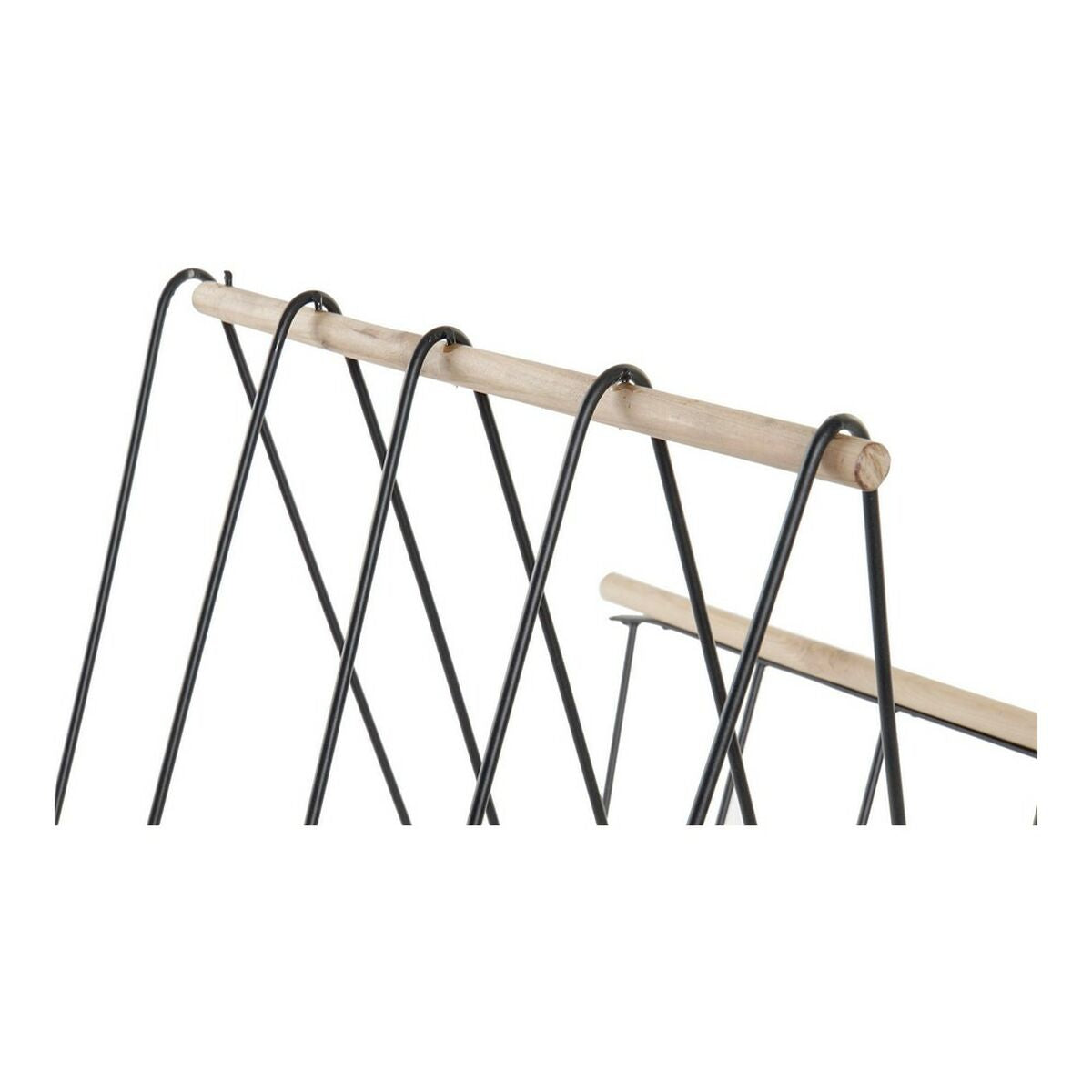 Magazine rack DKD Home Decor 8424001814008 41 x 31 x 36 cm Black Iron MDF Wood-2