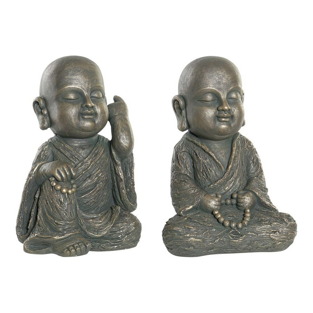 Decorative Figure DKD Home Decor Fibreglass Monk (2 pcs) (27 x 27 x 40 cm)-0