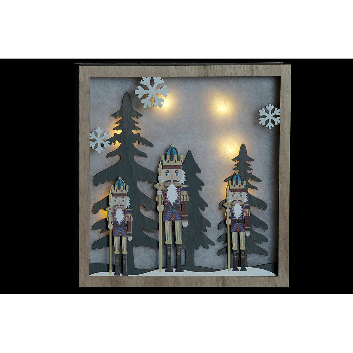 Wall Decoration DKD Home Decor Nutcracker MDF Wood (2 pcs) (30 x 4.5 x 30 cm)-2