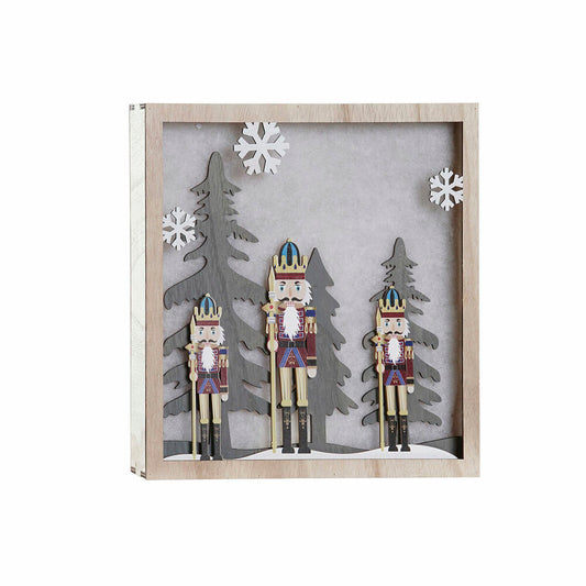 Wall Decoration DKD Home Decor Nutcracker MDF Wood (2 pcs) (30 x 4.5 x 30 cm)-0