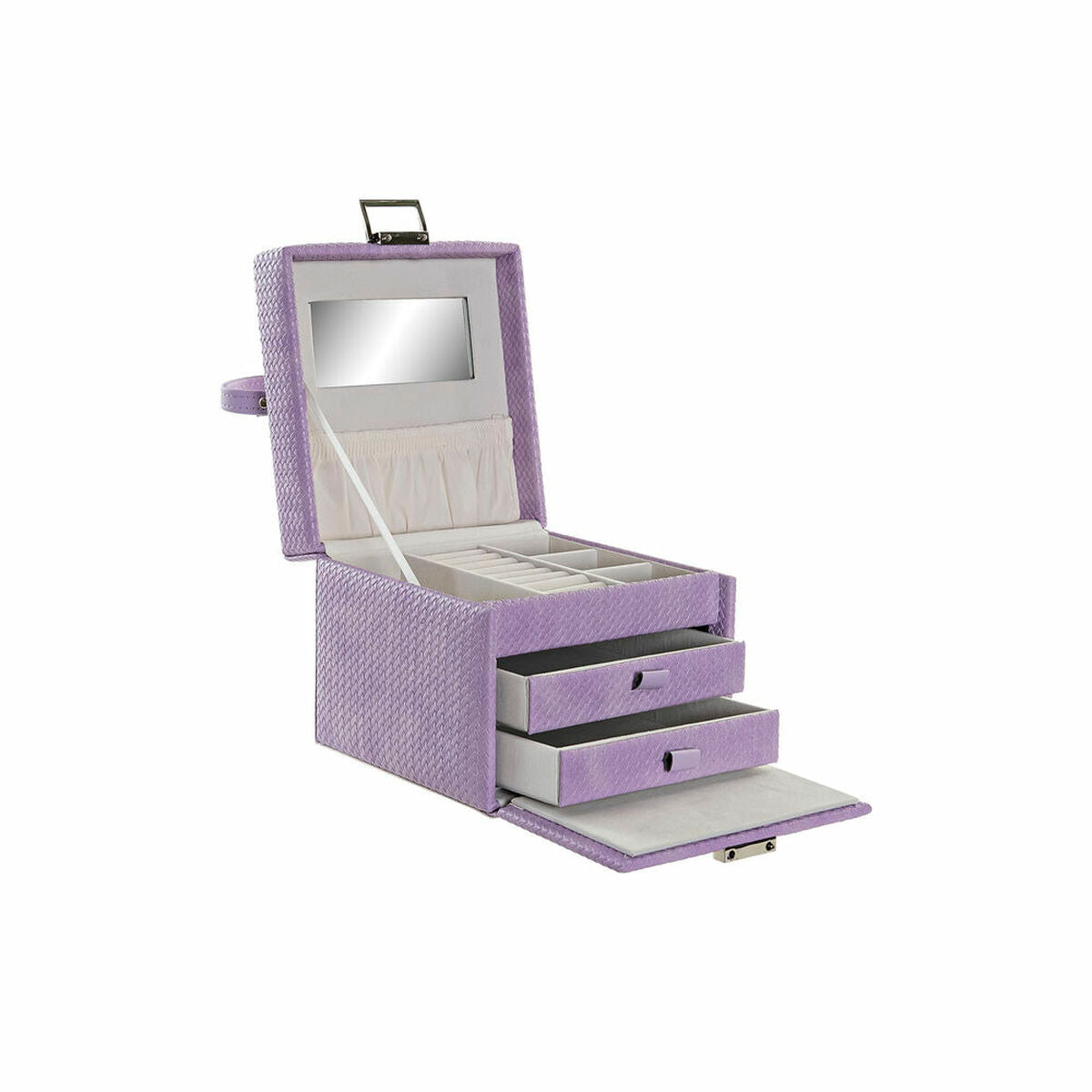 Jewelry box DKD Home Decor Polyurethane Romantic (15 x 15 x 13 cm)-2