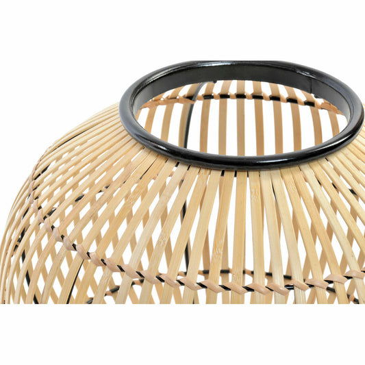 Desk lamp DKD Home Decor Black Metal Brown Bamboo (36 x 36 x 37 cm)-1