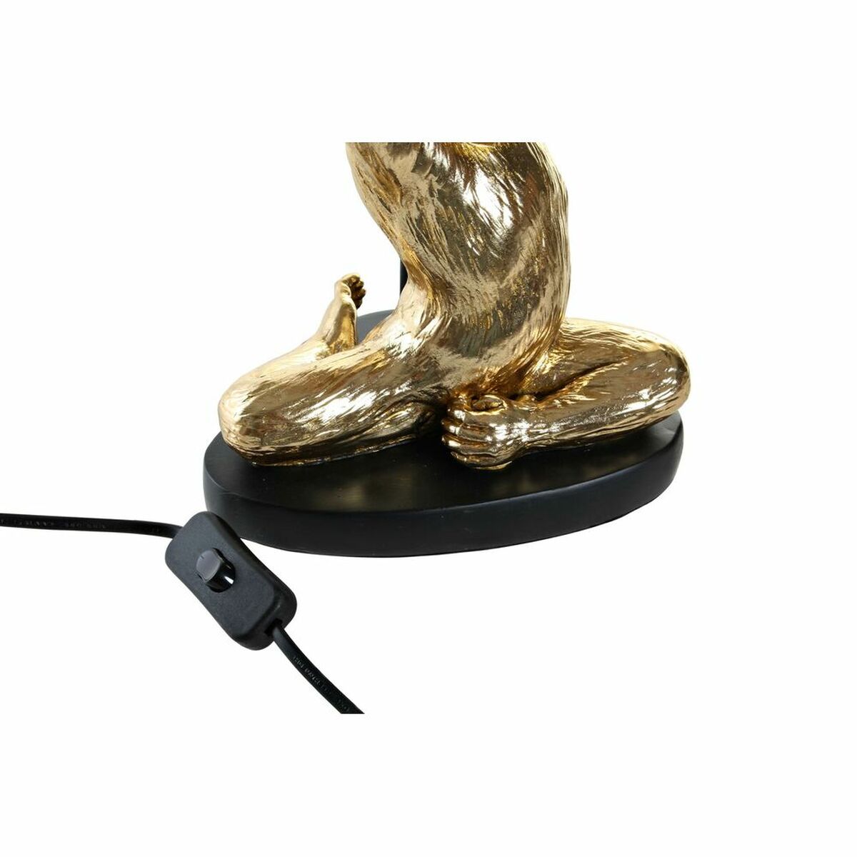 Desk lamp DKD Home Decor Black Golden Polyester Resin Monkey (25 x 25 x 48 cm)-3