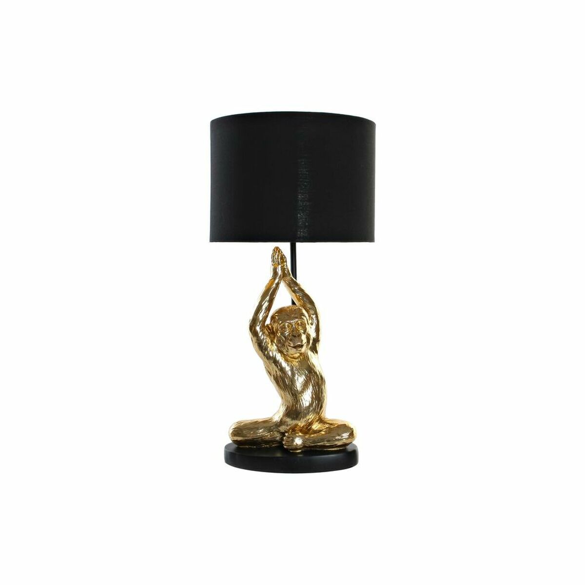 Desk lamp DKD Home Decor Black Golden Polyester Resin Monkey (25 x 25 x 48 cm)-0