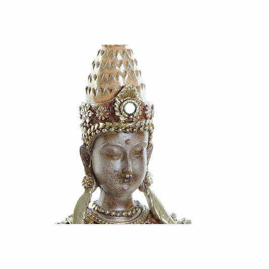 Decorative Figure DKD Home Decor Golden Brown Buddha Resin (13 x 7 x 27 cm)-1