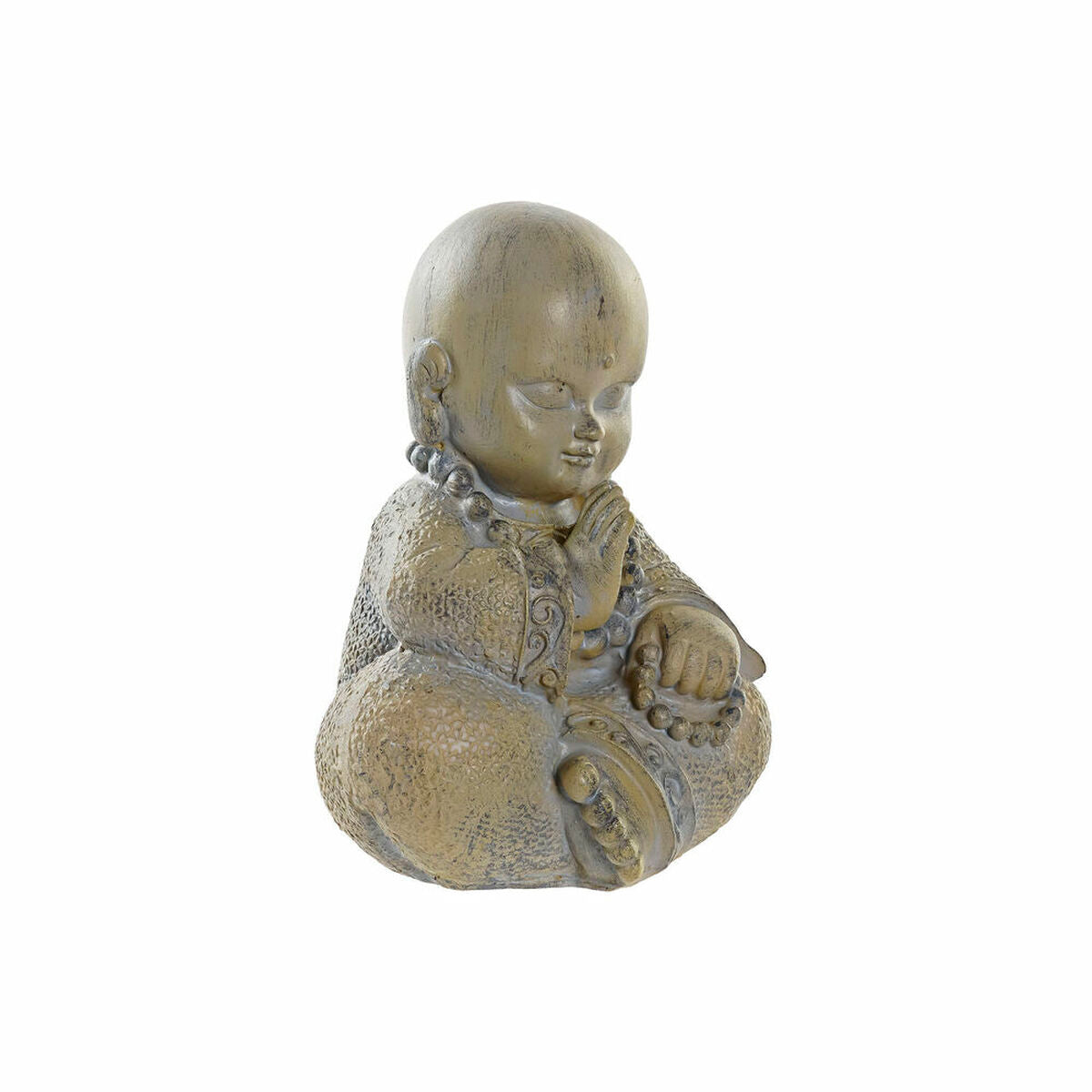 Decorative Figure DKD Home Decor Resin Light grey Monk (11 x 8.5 x 15.5 cm)-0