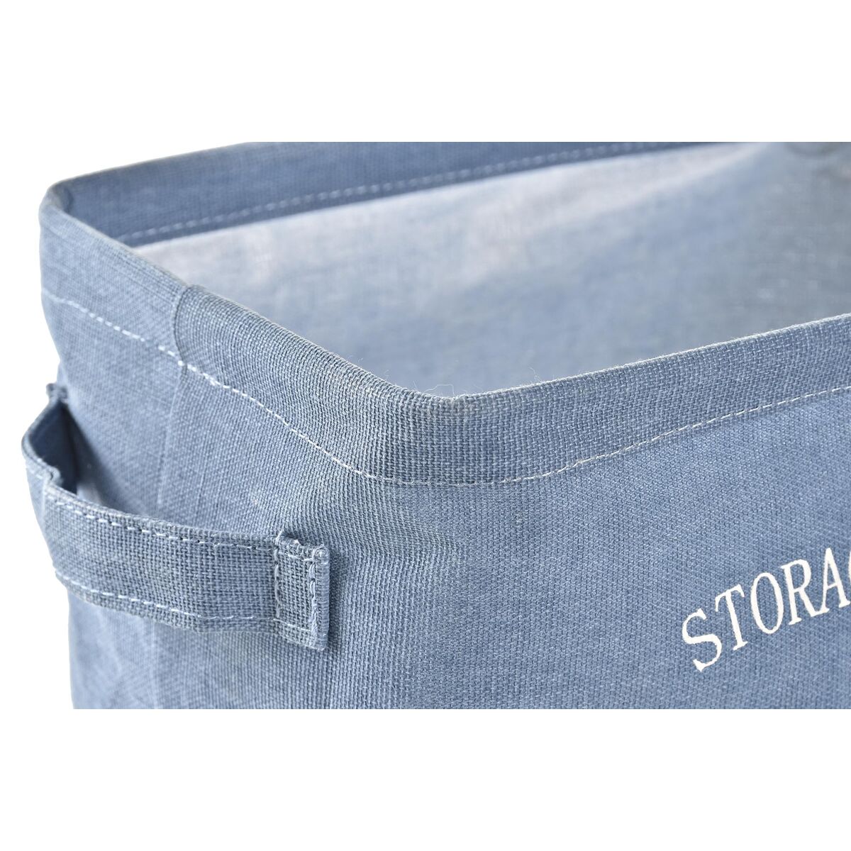 Basket DKD Home Decor Yellow Blue Maroon Canvas Modern 20 x 16 x 15 cm (3 Units)-2