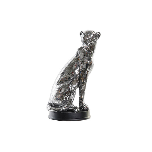 Decorative Figure DKD Home Decor Silver Leopard Resin (19,5 x 16 x 31,5 cm)-0