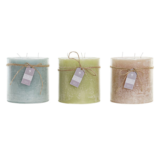 Candle DKD Home Decor Vanilla Wax Basic (12 x 12 x 12 cm) (3 Units)-0