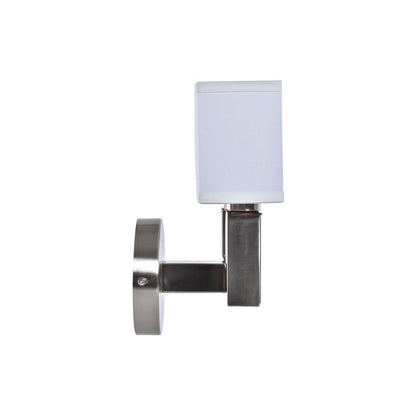 Wall Lamp DKD Home Decor Silver Metal Polyester White 220 V 40 W (25 x 14 x 24 cm)-2