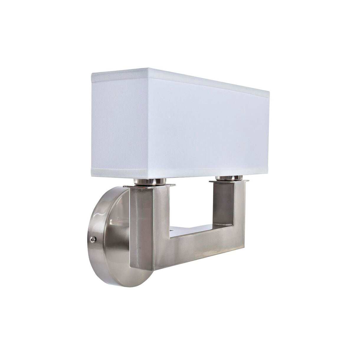 Wall Lamp DKD Home Decor Silver Metal Polyester White 220 V 40 W (25 x 14 x 24 cm)-0