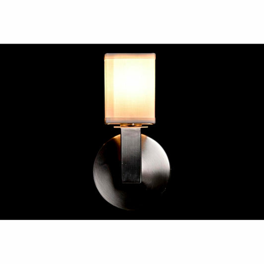 Wall Lamp DKD Home Decor Silver Metal Polyester White 220 V 40 W (12 x 10 x 22 cm)-1