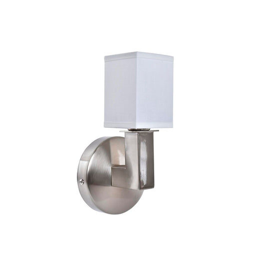 Wall Lamp DKD Home Decor Silver Metal Polyester White 220 V 40 W (12 x 10 x 22 cm)-0