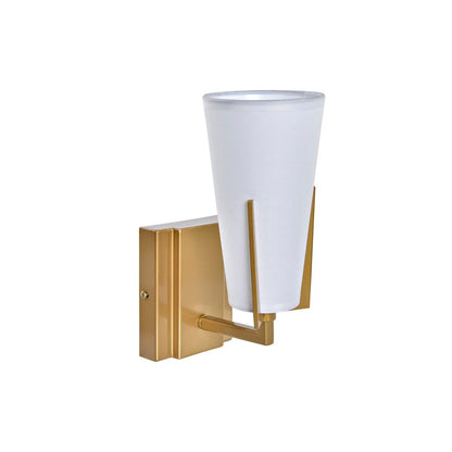 Wall Lamp DKD Home Decor 25W Golden Metal Polyester White 220 V (12 x 14 x 25 cm)-0