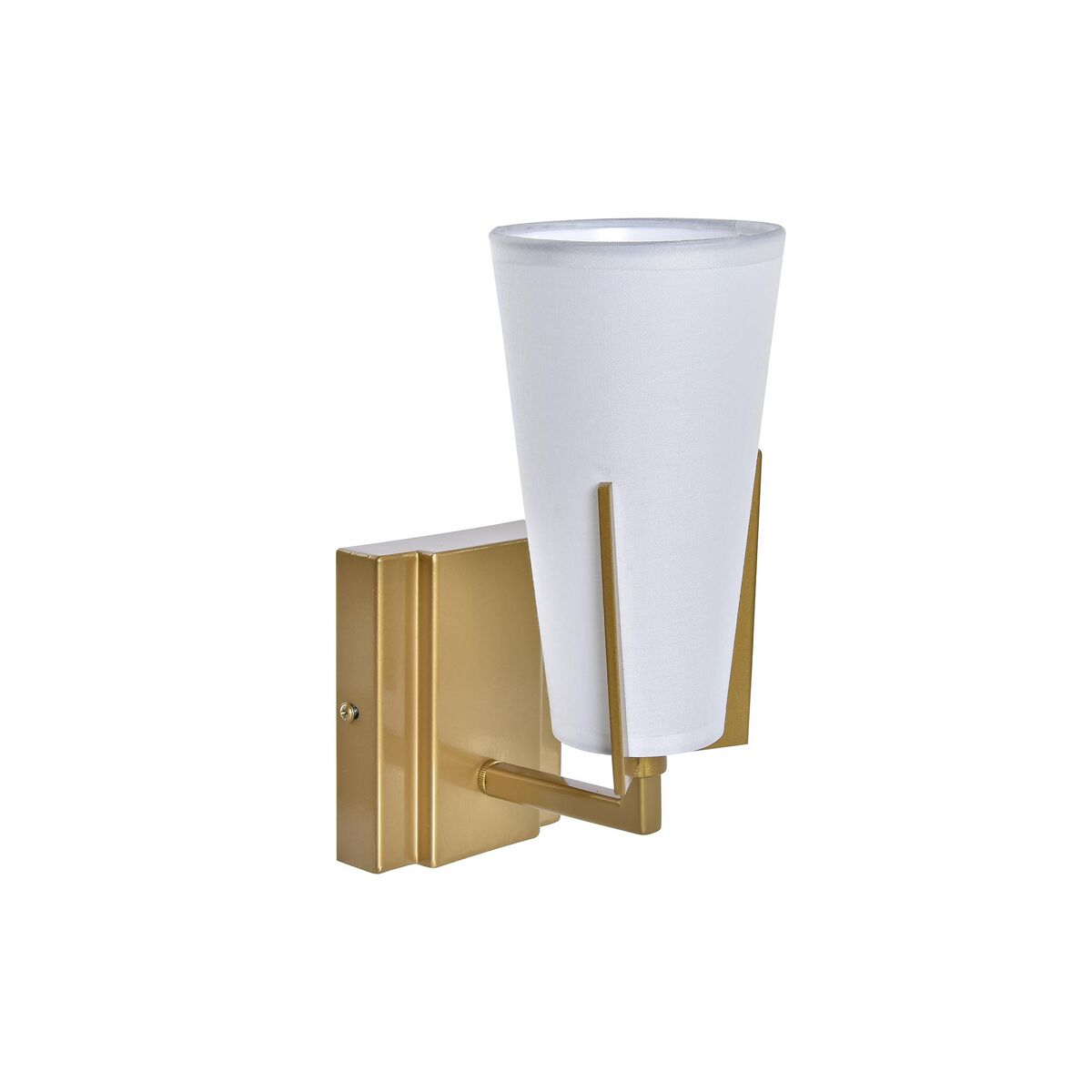 Wall Lamp DKD Home Decor 25W Golden Metal Polyester White 220 V (12 x 14 x 25 cm)-0