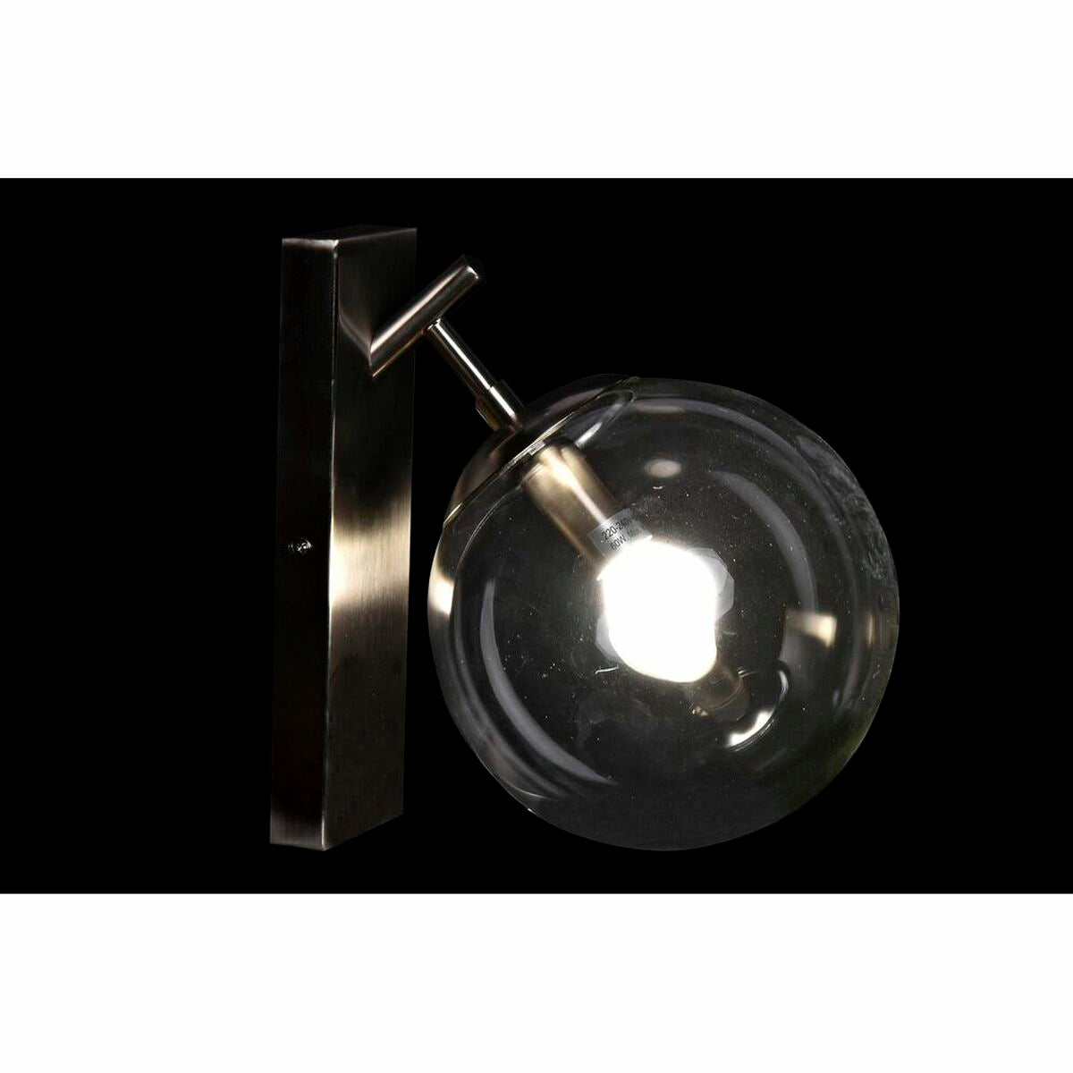 Wall Lamp DKD Home Decor 25W Crystal Silver Metal 220 V (20 x 25 x 27 cm)-1