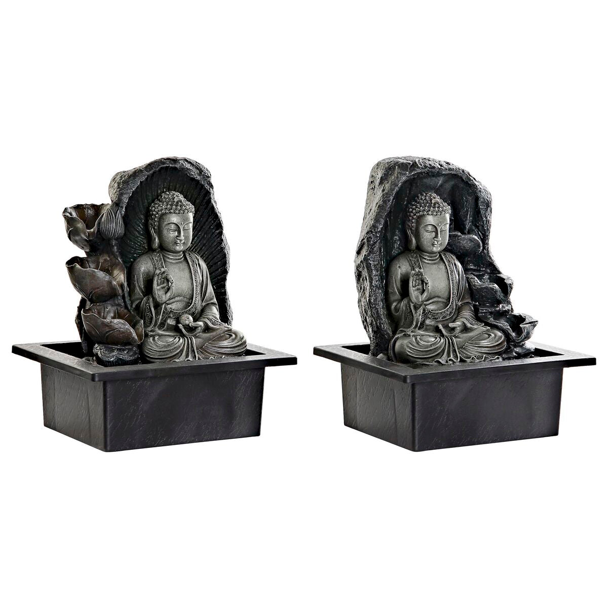 Garden fountain DKD Home Decor 21 x 17,5 x 25 cm Buddha Resin Oriental (2 Units)-0