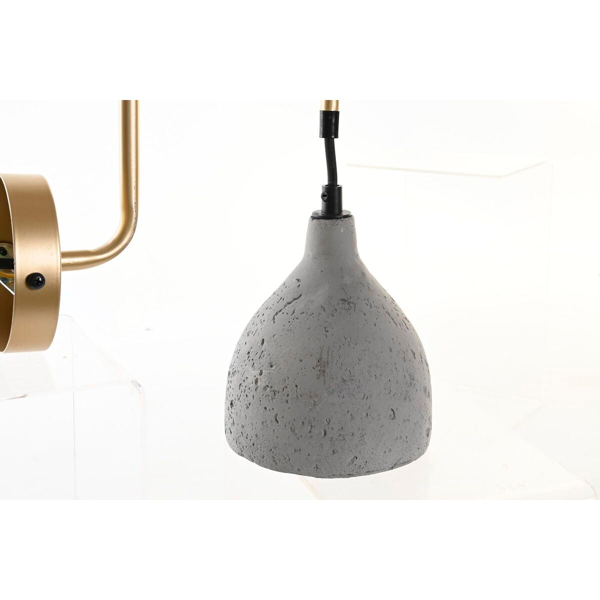 Wall Lamp DKD Home Decor 14 x 27 x 26 cm Metal Cement Dark grey 220 V 50 W Modern (2 Units)-4