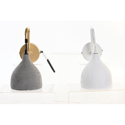Wall Lamp DKD Home Decor 14 x 27 x 26 cm Metal Cement Dark grey 220 V 50 W Modern (2 Units)-2