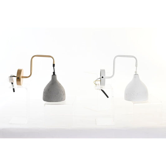 Wall Lamp DKD Home Decor 14 x 27 x 26 cm Metal Cement Dark grey 220 V 50 W Modern (2 Units)-0