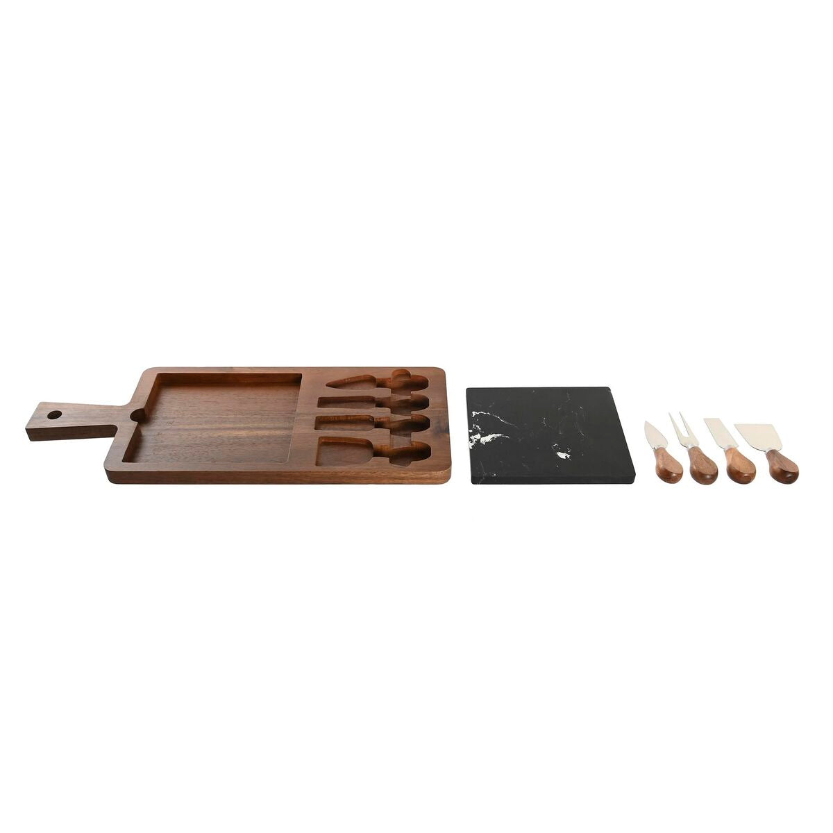 Cheese board DKD Home Decor Brown Black 49 x 19 x 2 cm-2