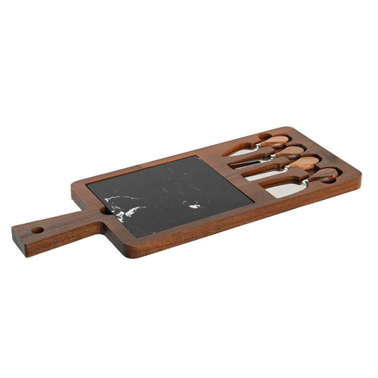 Cheese board DKD Home Decor Brown Black 49 x 19 x 2 cm-0