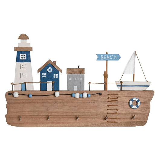 Wall mounted coat hanger DKD Home Decor MDF Wood (34,5 x 1,5 x 21,5 cm)-0