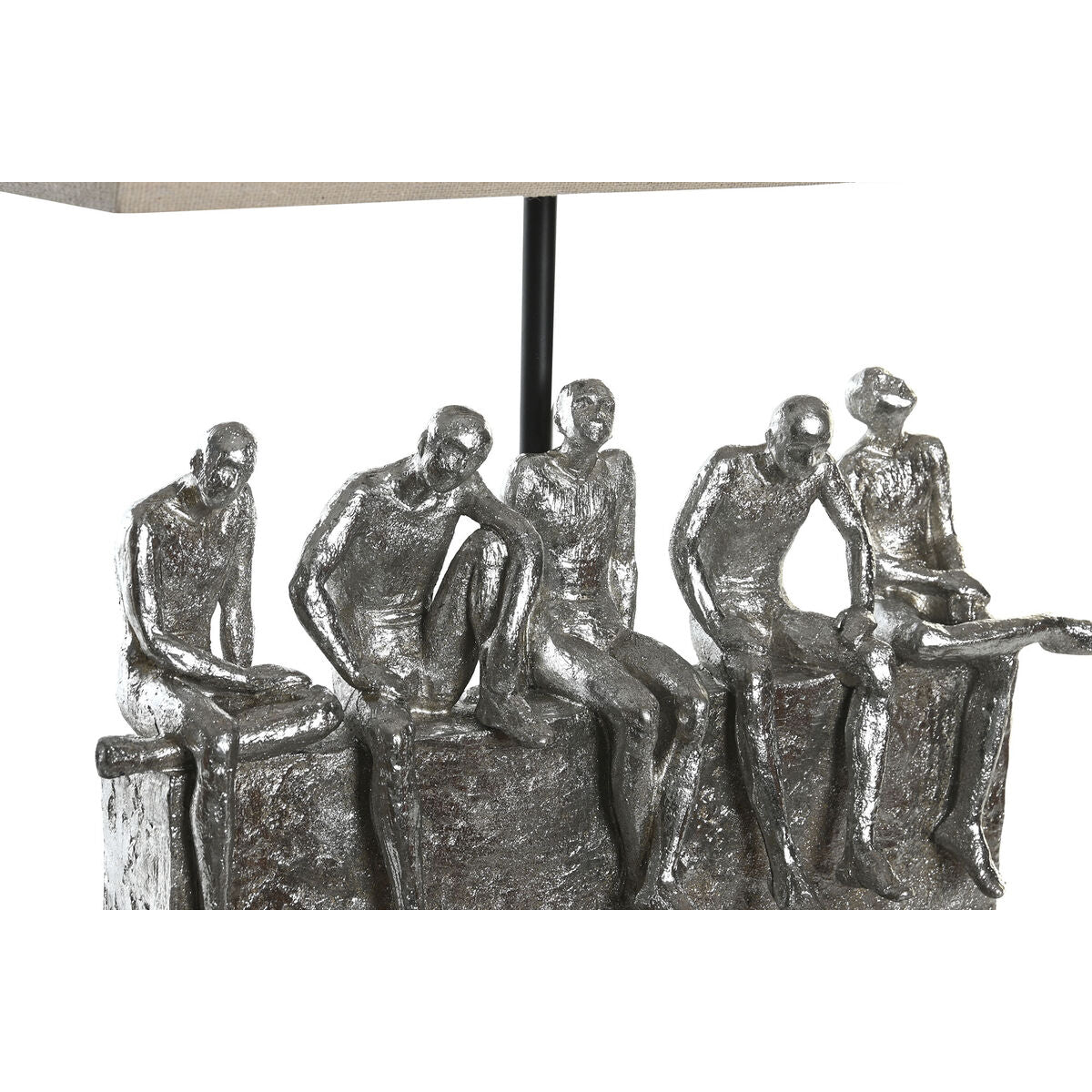 Desk lamp DKD Home Decor 36 x 21,5 x 43 cm Silver Beige Metal Resin 220 V 50 W-4