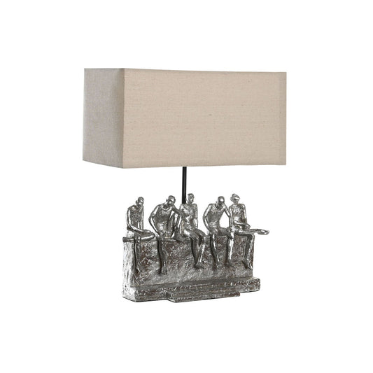 Desk lamp DKD Home Decor 36 x 21,5 x 43 cm Silver Beige Metal Resin 220 V 50 W-0
