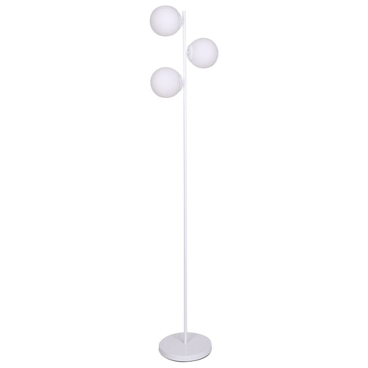 Floor Lamp DKD Home Decor 35 x 25 x 167 cm Crystal Metal White 220 V 50 W-0