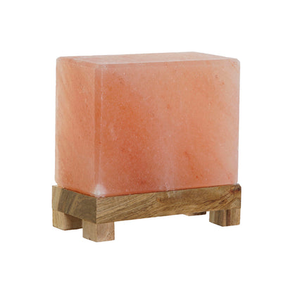 Desk lamp DKD Home Decor Brown Pink Salt Acacia 15 W 220 V 17 x 7 x 16 cm-0