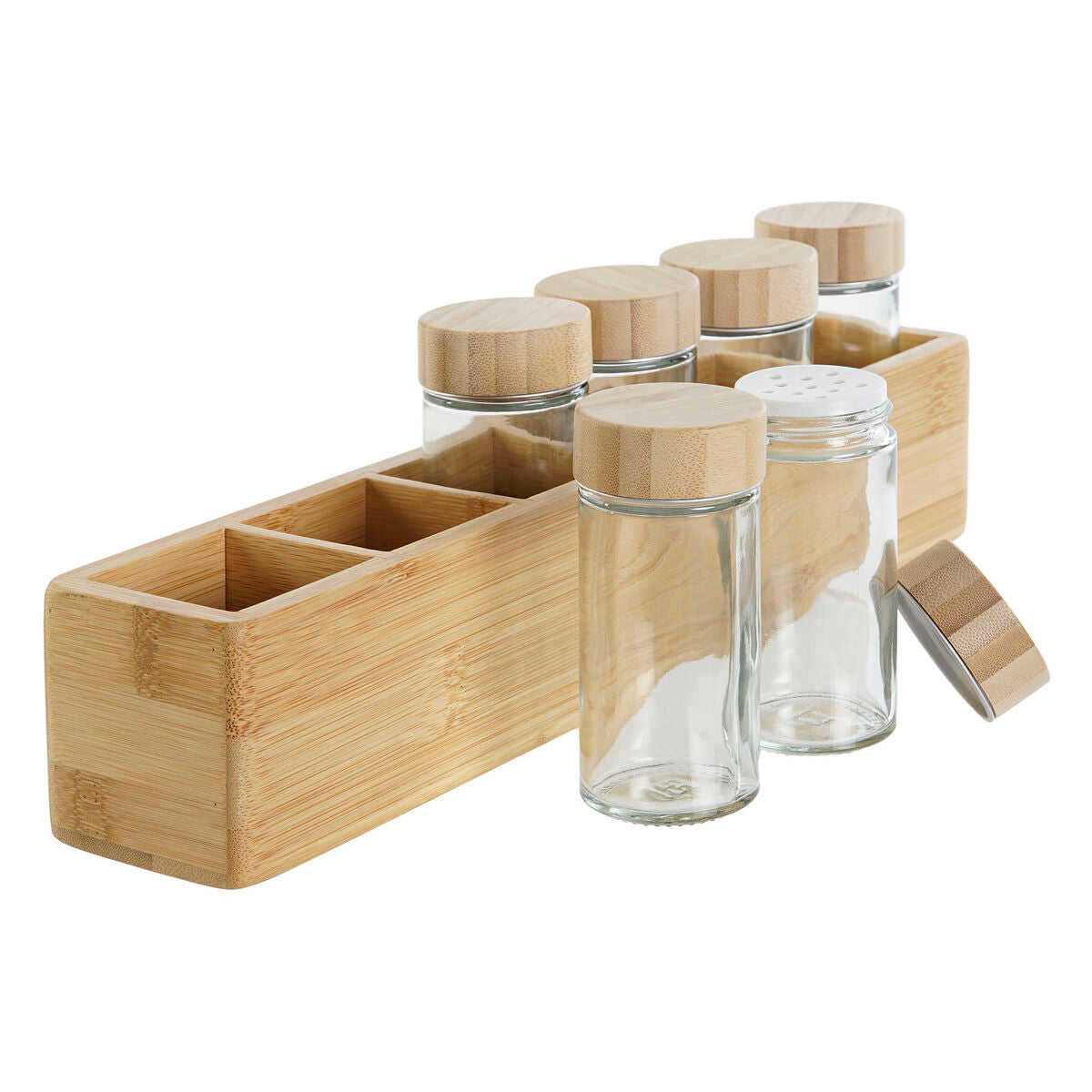 Bamboo Spice Rack DKD Home Decor 32,5 x 6,5 x 6,5 cm-3