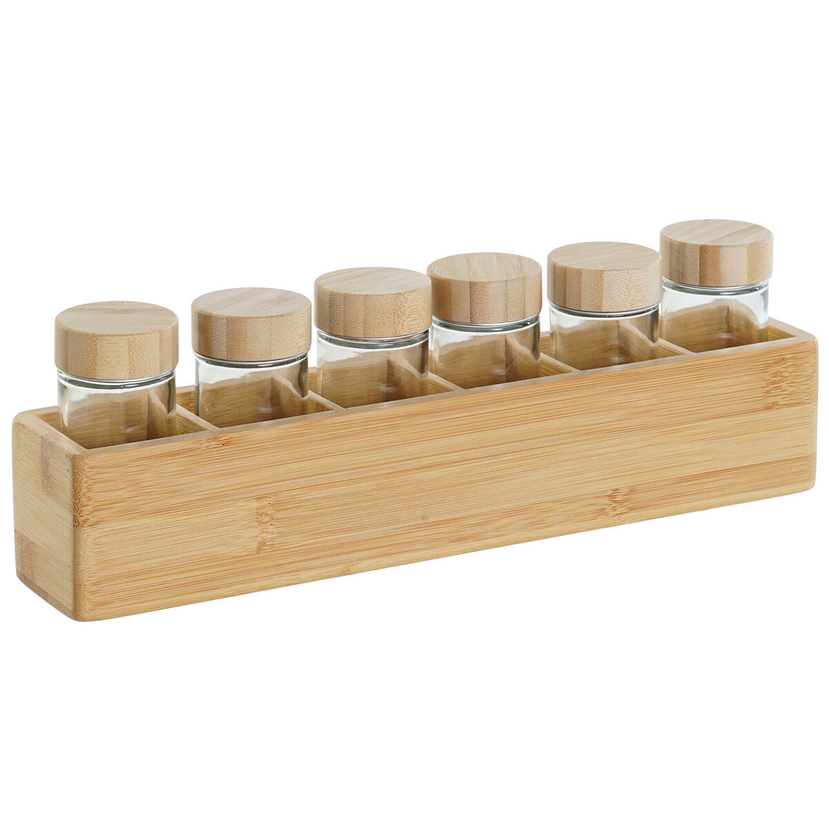 Bamboo Spice Rack DKD Home Decor 32,5 x 6,5 x 6,5 cm-0